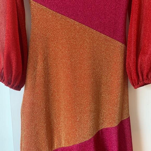 Sparkly Color Block Dress - Picture 3 of 4